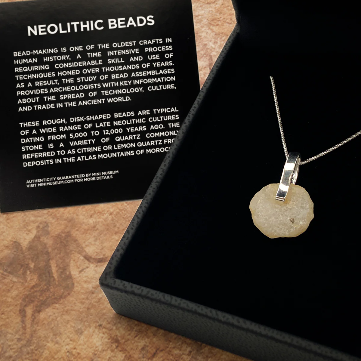 Neolithic Bead Pendant Necklace - Image 4